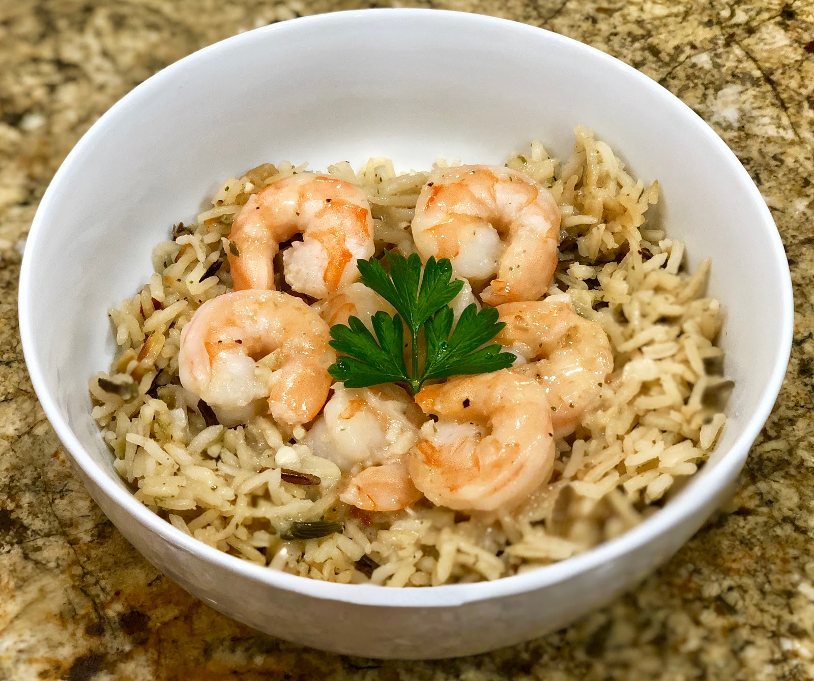 GREAT EATS HAWAII SHRIMP SCAMPI WITH WILD BASMATI RICE