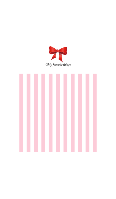 Pink Stripe & Red Ribbon.