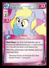 My Little Pony Party Filly, Bubble Burster Marks in Time CCG Card