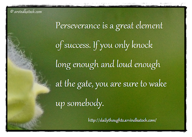 Daily Thought, Quote, Perseverance, Success, door, 