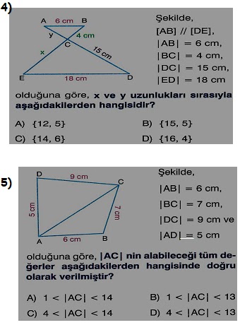 8. Sinif Matematik 2. Dönem 1. Yazılı Soruları 2013 - Ders ve Çalışma