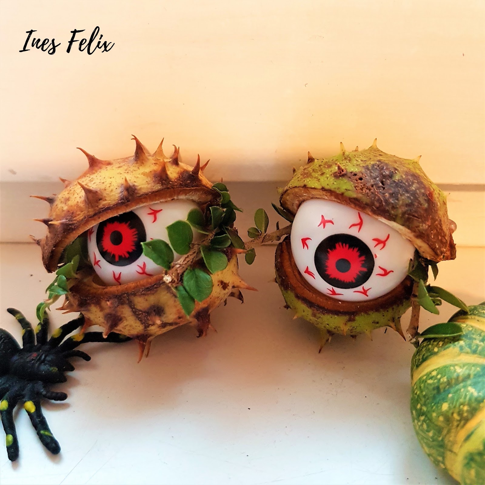 Ines Felix - Kreatives zum Nachmachen: Halloween-Deko mit Kastanien