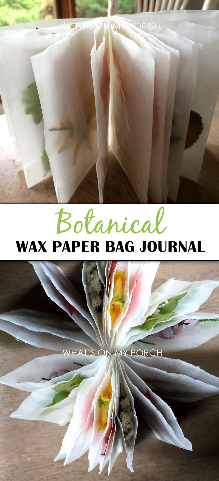 My Porch Prints Botanical Wax Paper Bag Journal