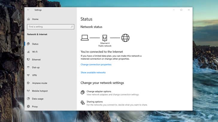 How to setup an Ethernet network as metered connection on Windows 10?
