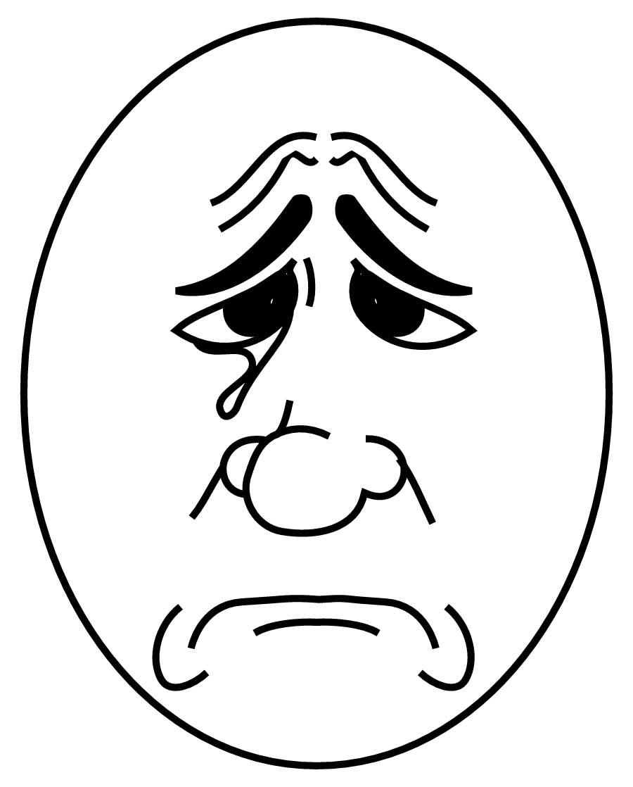 sad face coloring pages for kids - photo #39