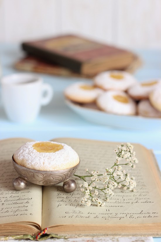 galletas thumbprint de limón