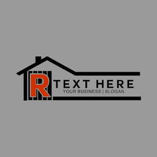 Letter R House Frame Logo Template Free Download Vector CDR, AI, EPS and PNG Formats