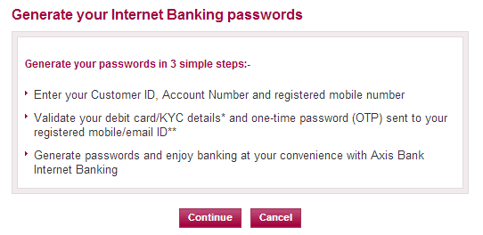 How to Activate Axis Bank Internet Banking