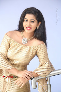 Telugu Actress Pavani Latest Stills in Golden Short Dress at Lovers Club Movie Teaser Launch  0063