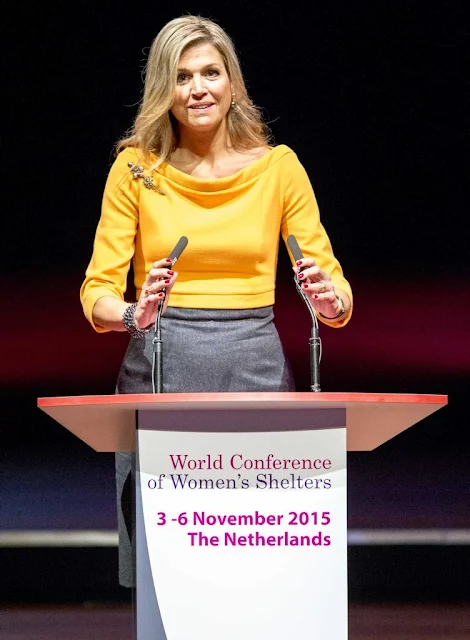 Queen Maxima of The Netherlands and Crown Princess Mary of Denmark attend the 3rd World Conference of Women's Shelters at the World Forum