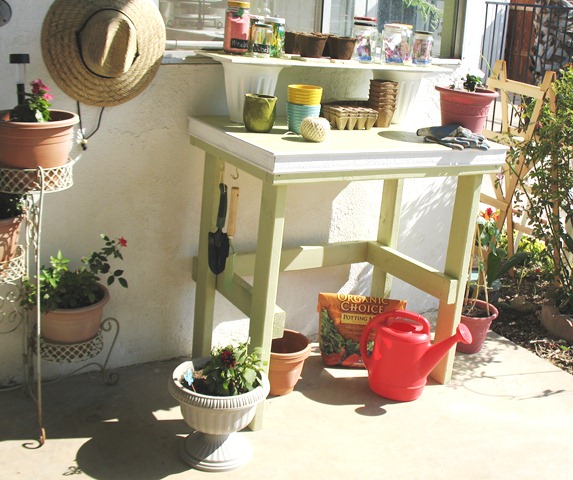 make your own potting bench