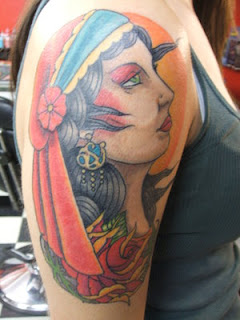 Gypsy Head Tattoo Photo Gallery - Gypsy Head Tattoo Ideas