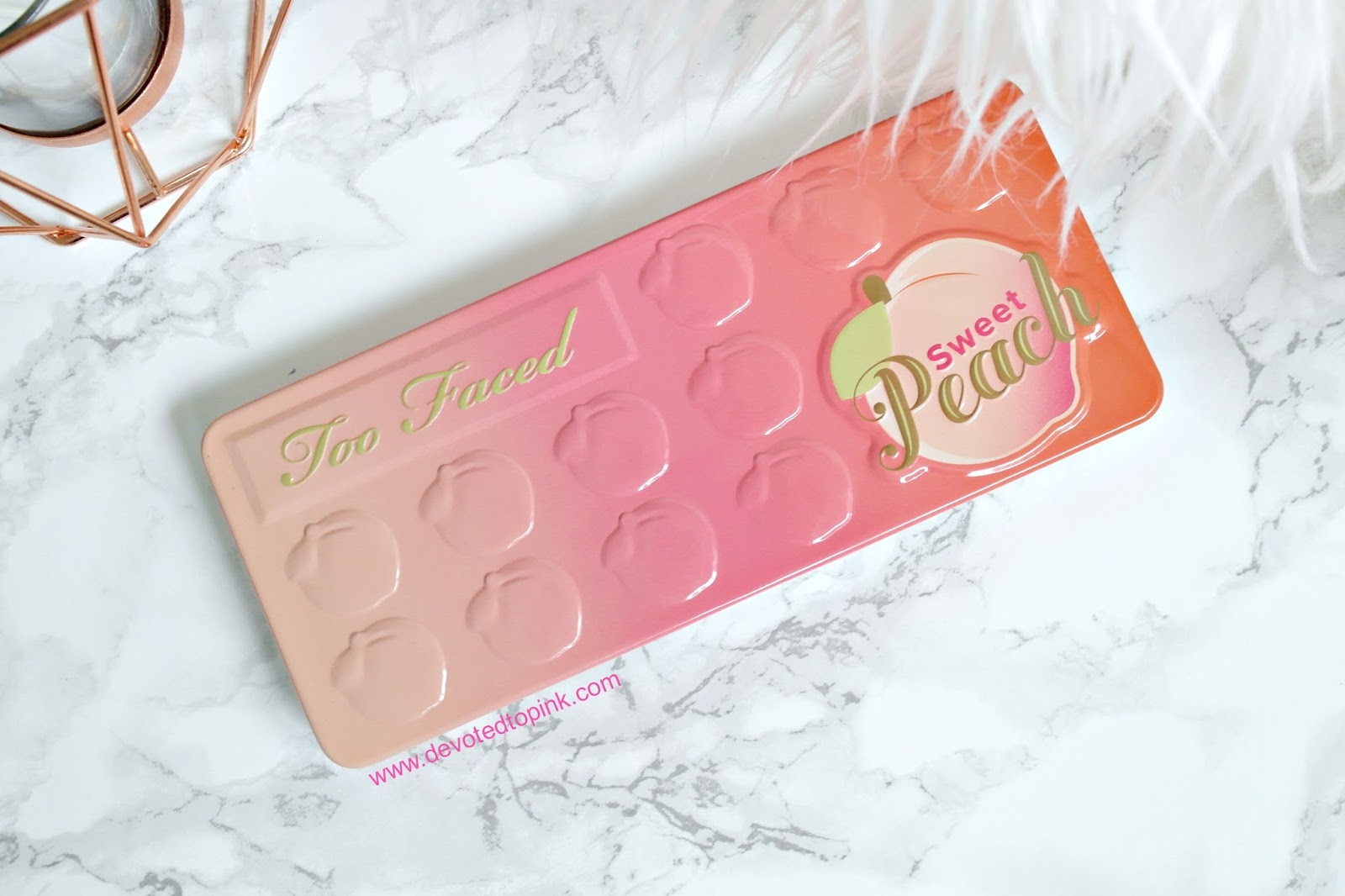 Too Faced, Sweet Peach Palette, Review, Swatches 