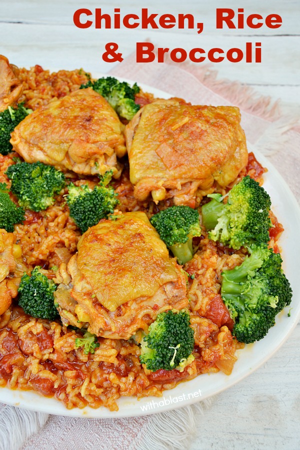 Delicious, tomato based Chicken, Rice and Broccoli dinner for busy nights