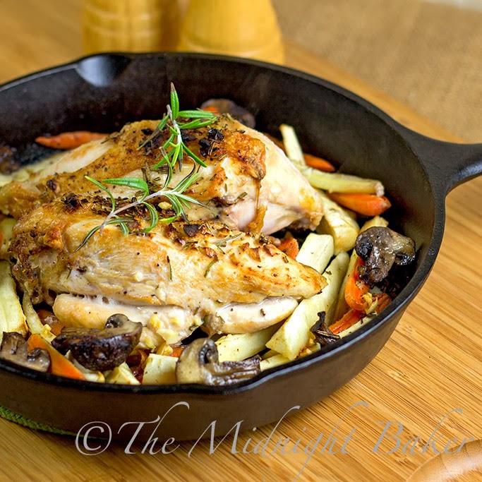 Roasted Rosemary Chicken and Vegetables The Midnight Baker