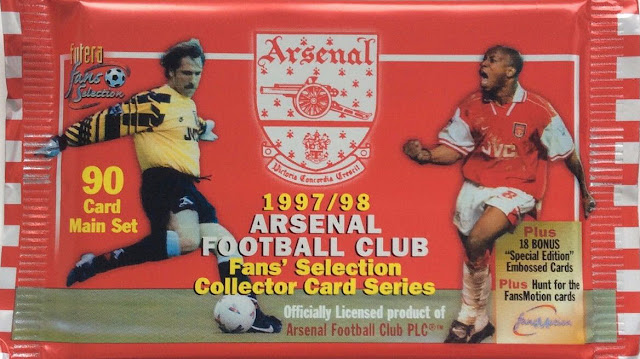 1997-98 Futera Fans Collection Arsenal F 18 C Trading Card EMBOSSED CARD SET 