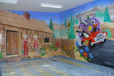 Malowanie obrazu sciennego w pokoju dziecka, inspiracja pokoi dziecięcych, Lublin