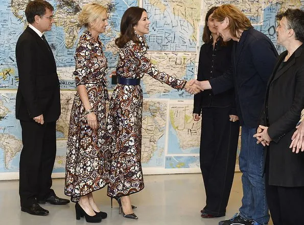 Crown Princess Mary and Danish fashion designer Lærke Andersen Danish designer Britt Sisseck olga dress