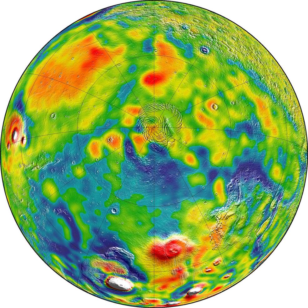 New Gravity Map of Mars