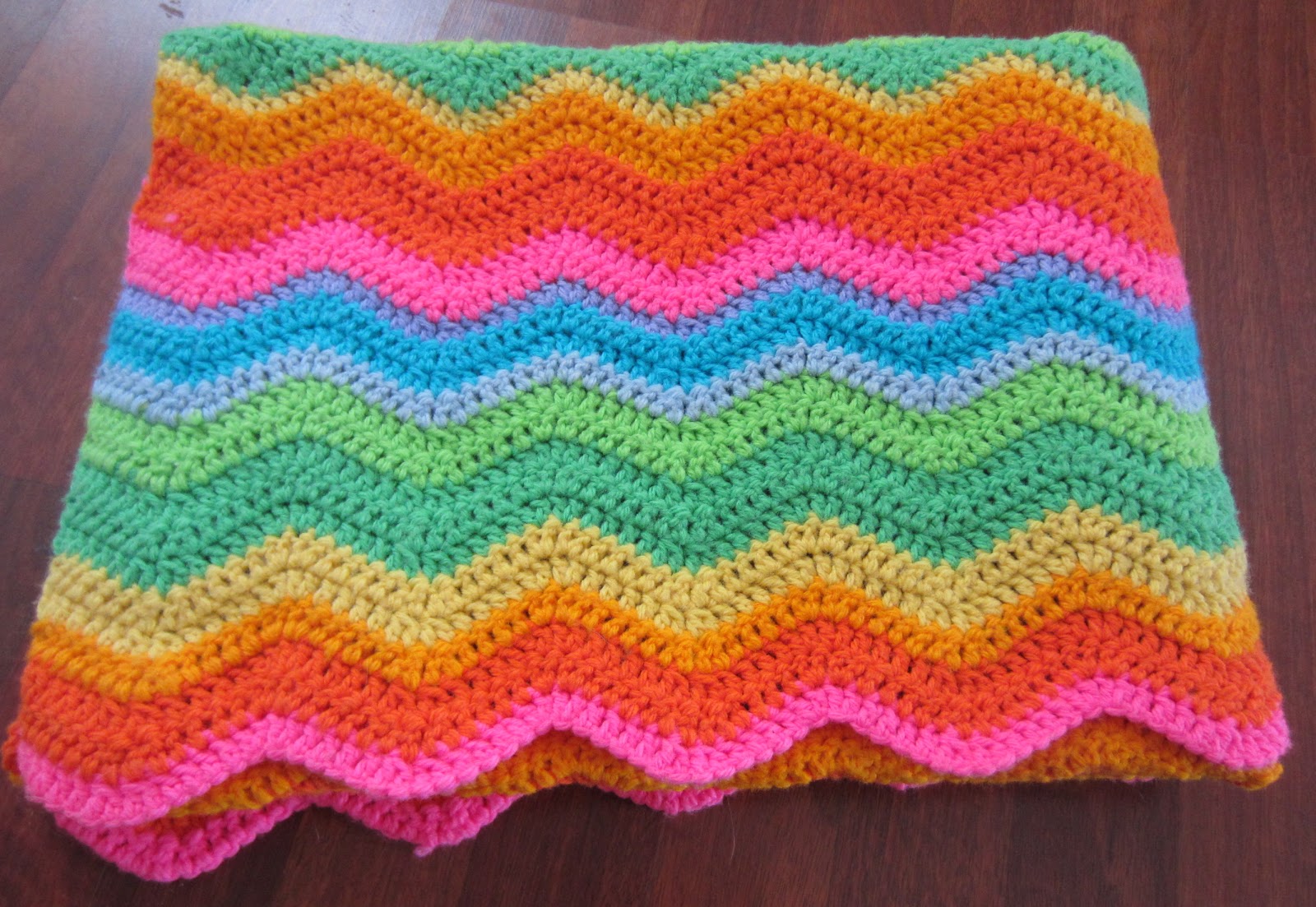 Crochet Every Day November 12 Neat Ripple Blanket COMPLETED