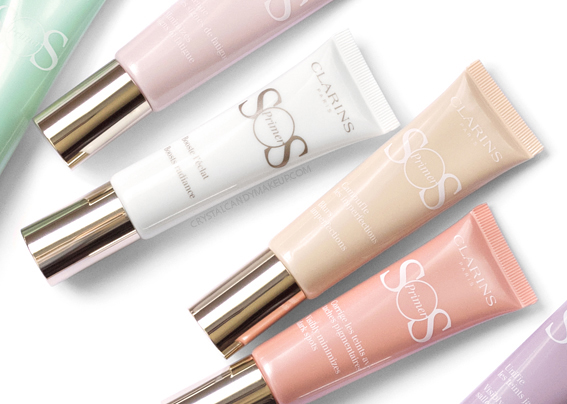 Clarins SOS Primers Review Photos Swatches 00 Universal Light 01 Rose 02 Peach 03 Coral 04 Green 05 Lavender