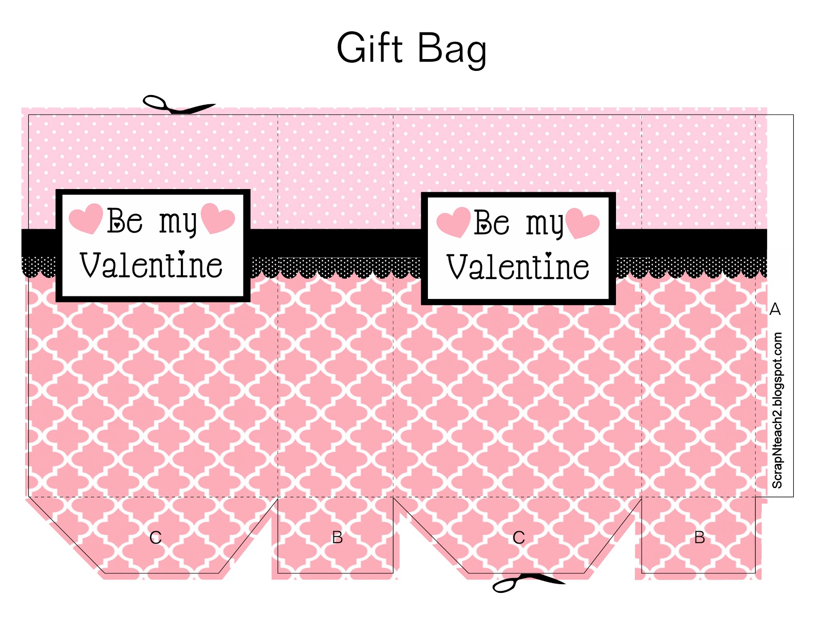 ScrapNteach2 Free Valentine Treat Bag Printables