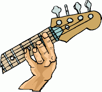 hand playing guitar drawing