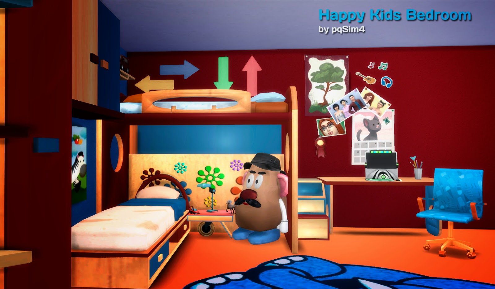 Sims 4 Dormitorio Happy Kids
