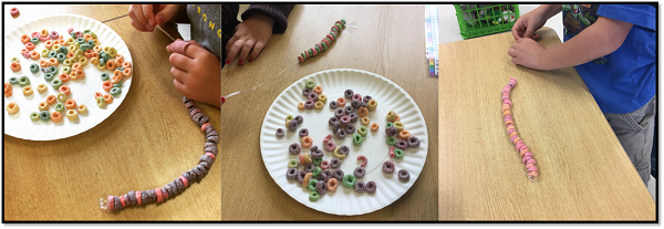 Use hands-on math centers to teach Patterning. Your students will love patterning with math materials and you will love not having worksheets to mark.