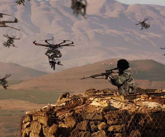 In Israel, created a drone carrying a military weapon