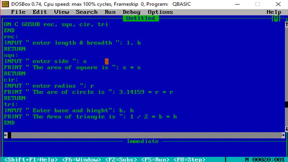 Computer Knowledge & Tips: QBASIC MULTIPLE CHOICE & SUB PROCEDURES ...