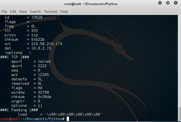 Toaster-Security: TCP 103: Port Scanning with Scapy