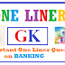 Important One Liner Question on Banking | DOWNLOAD PDF