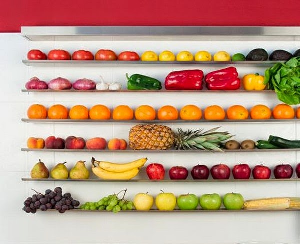 Shelves for storing fruits