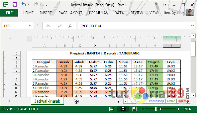 Cara membuat jadwal imsakiyah dan waktu sholat 2016 Cara membuat jadwal imsakiyah dan waktu sholat 2016