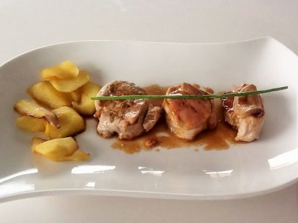 Solomillo Con Foie Fresco Y Manzana Caramelizada
