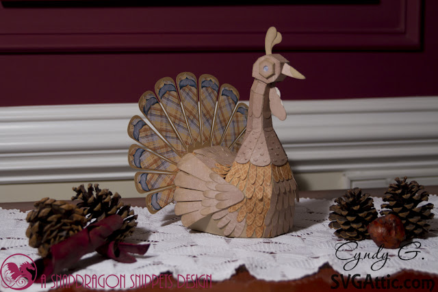 3d folk art turkey