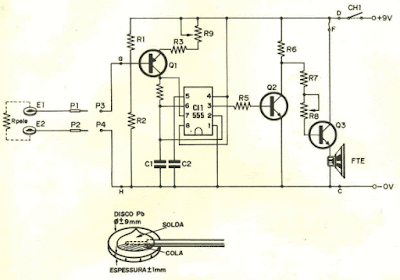 Simple Bio-Feedback Circuit Diagram