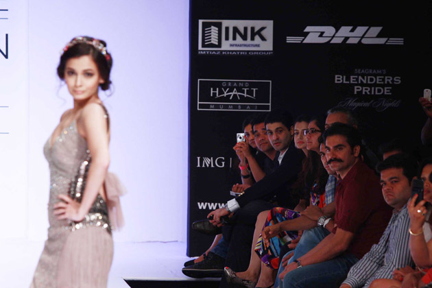 Diya Mirza Side Pose Gown1 - Lakme Fashion Week: Diya Mirza Ramp Walk