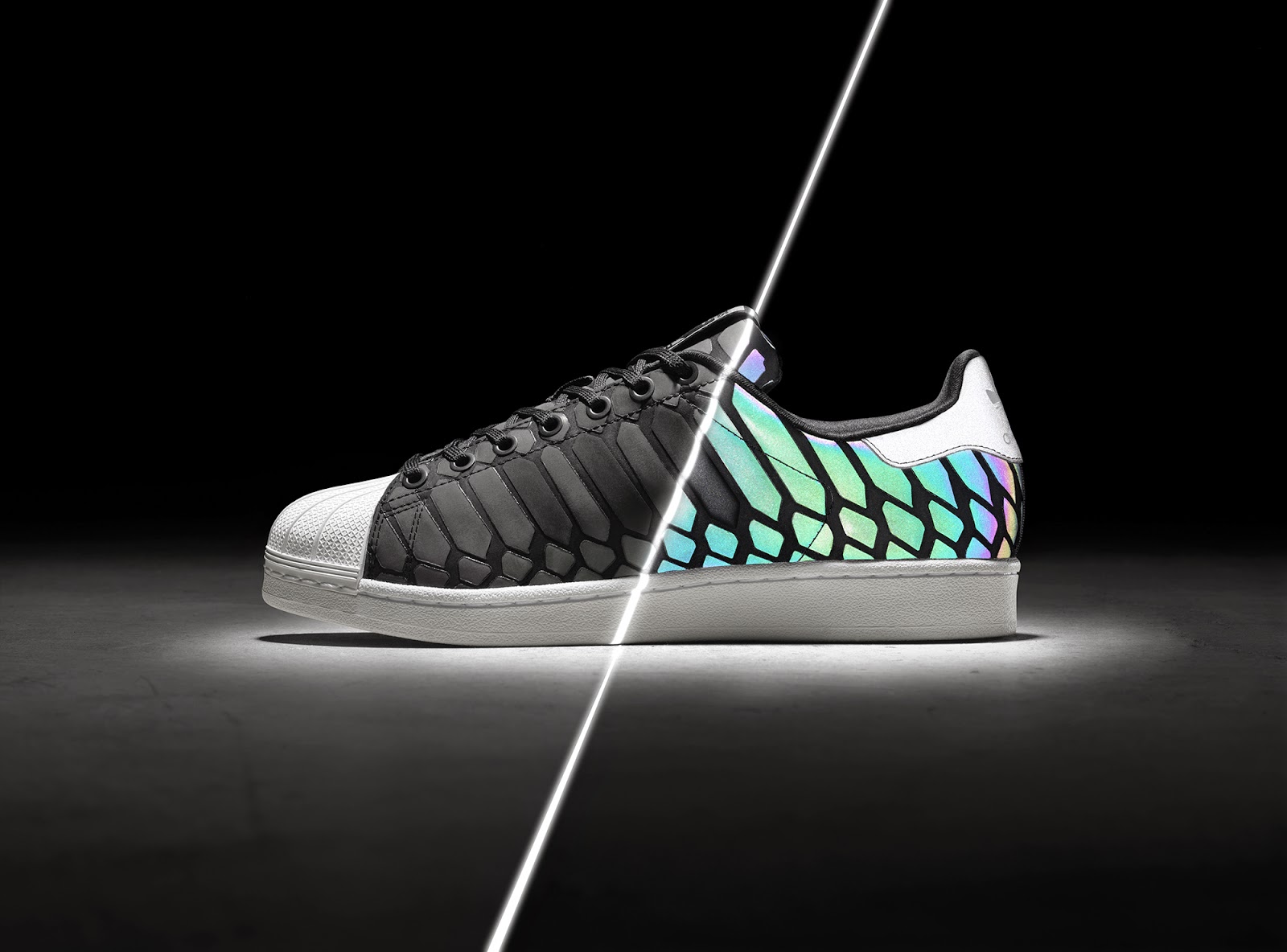 adidas superstar iridescent black