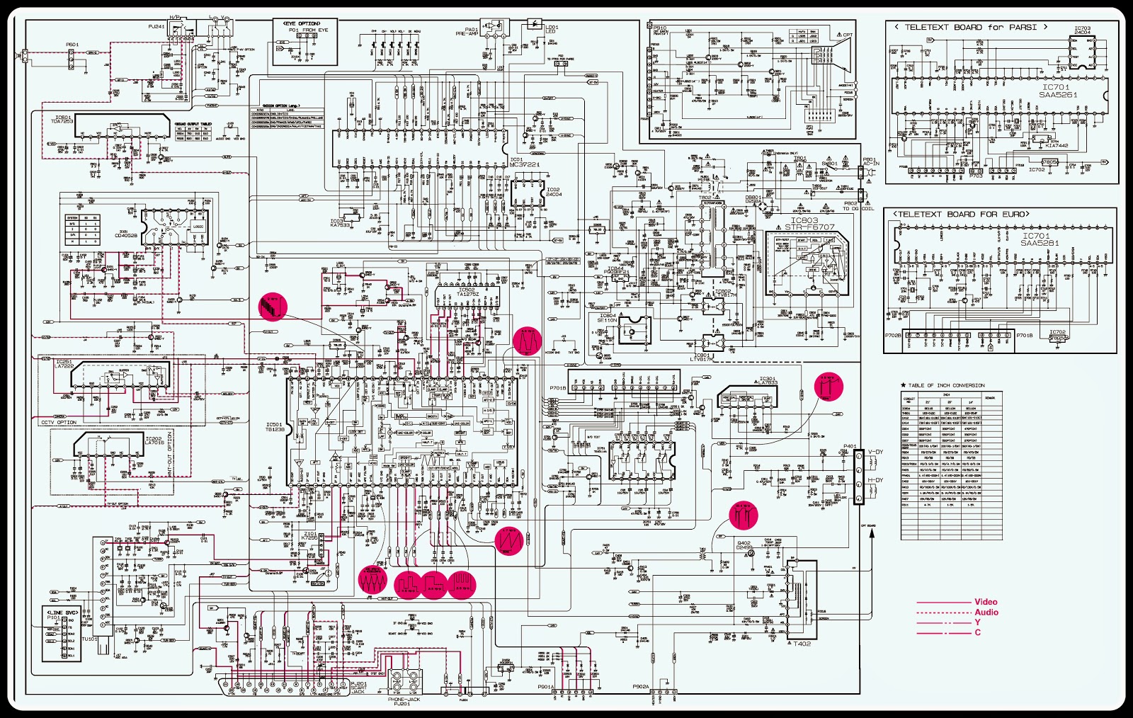 LG CF20F - SCHEMATIC (CIRCUIT DIAGRAM) - 20 inch CRT TV | Electro help