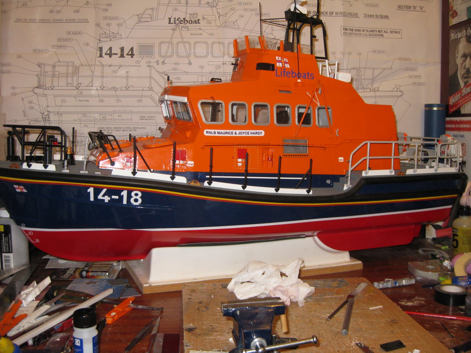 Model Lifeboats Off the Rails
