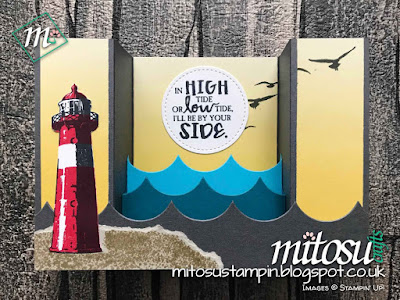  High Tide U Fold / Bridge Card Idea with Video Tutorial from Mitosu Crafts UK