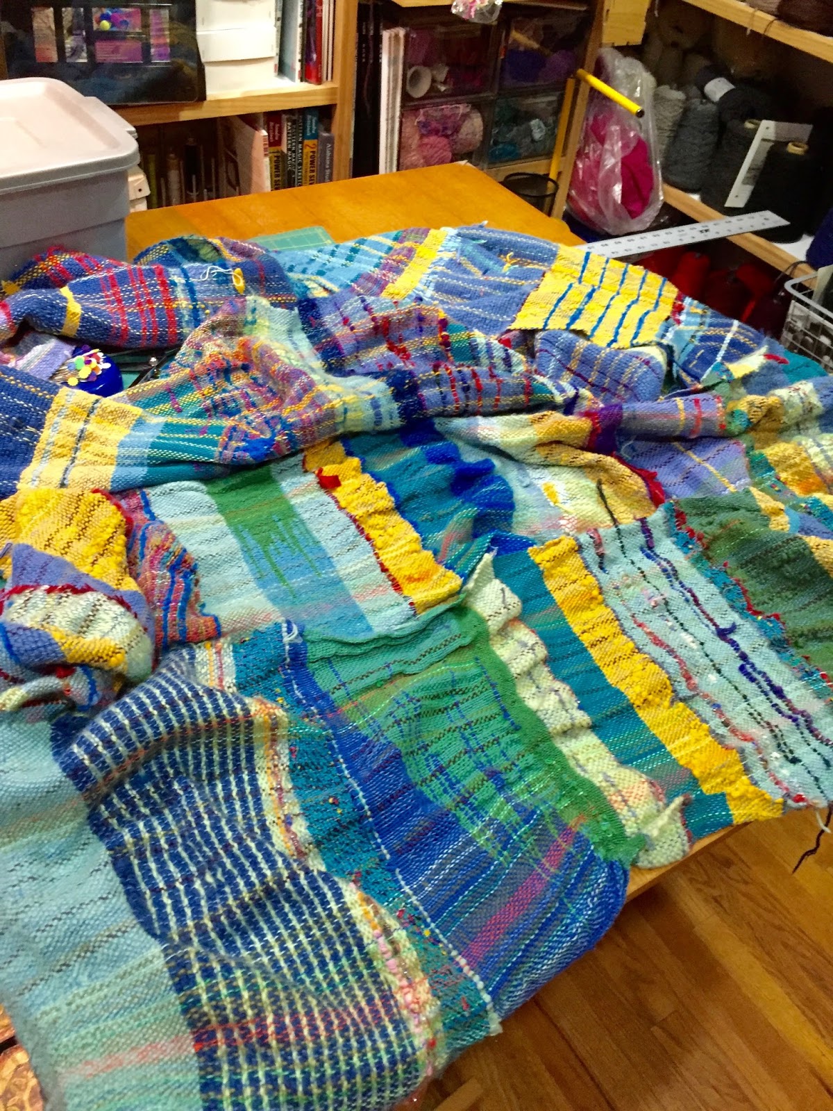 CENTERING WITH FIBER Sewing and designing Saori hand woven clothing