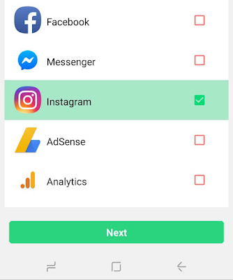 Select Instagram app
