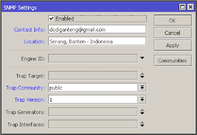 Tutorial Monitoring Mikrotik Dengan Cacti Mengaktifkan SNMP pada router mikrotik