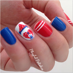 nail 4th july acrylic fiance polka turned dot think bikini