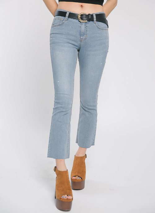 [Stylenanda] Cropped Boot Cut Jeans KSTYLICK Latest Korean Fashion