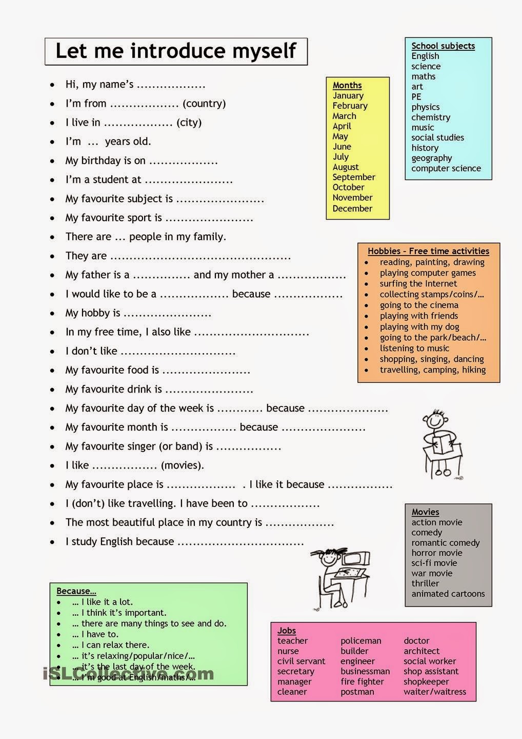 hollywoodjames: Task 2 Create a set of worksheets (4 minimum) for A2