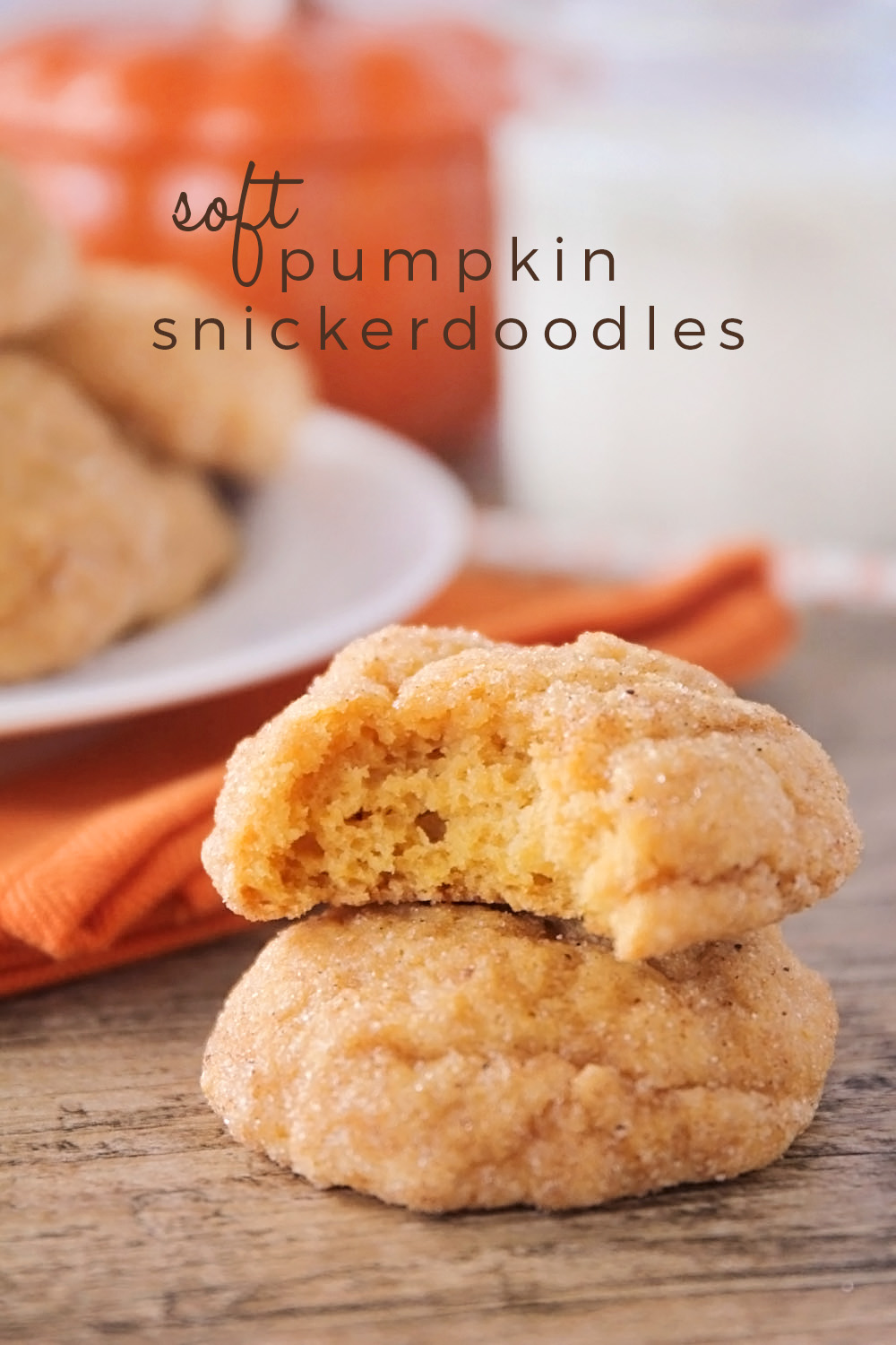 Soft pumpkin snickerdoodles - these soft and delicious cookies are full of fall flavor!